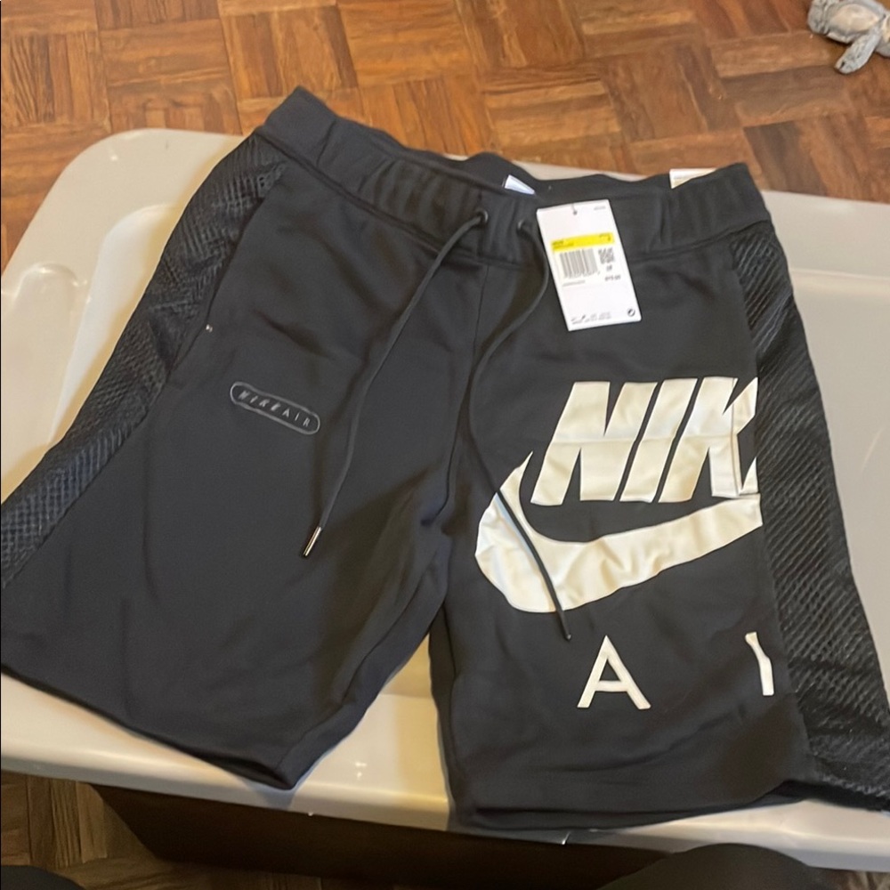 Nike Black and White Athletic Shorts with Adjustable Fit